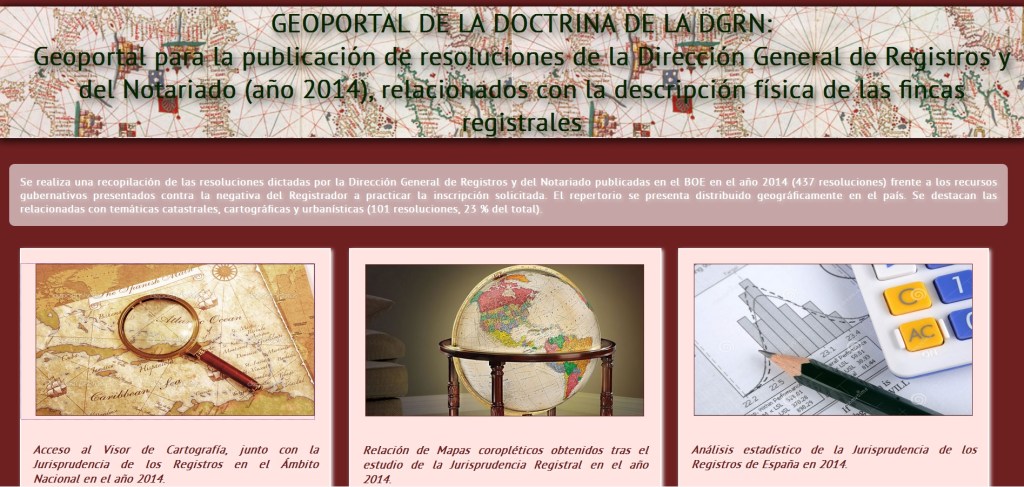 Geoportal de la Doctrina de la DGRN, 2014